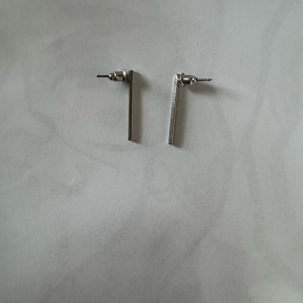 Elegant Silver Bar Earrings